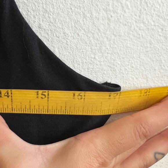 Quince Black Stretch Cotton Bodysuit Square Neck Minimalist Luxe Large NWT - Picture 6 of 7